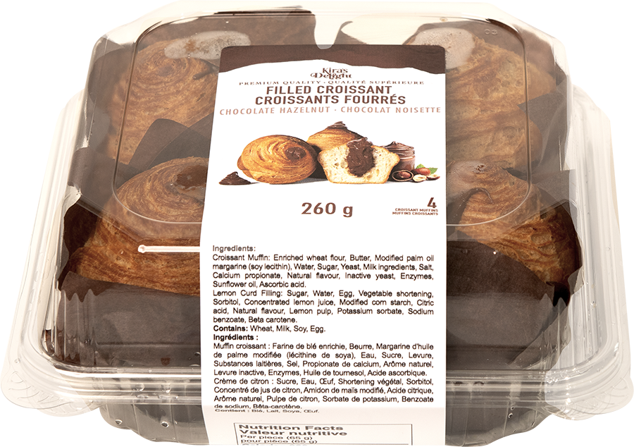 Filled Croissant - Chocolate Hazelnut (4 ct)