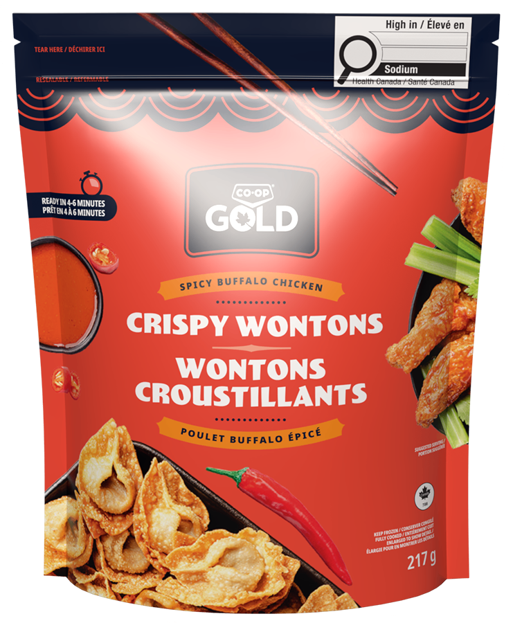 Spicy Buffalo Chicken Crispy Wontons