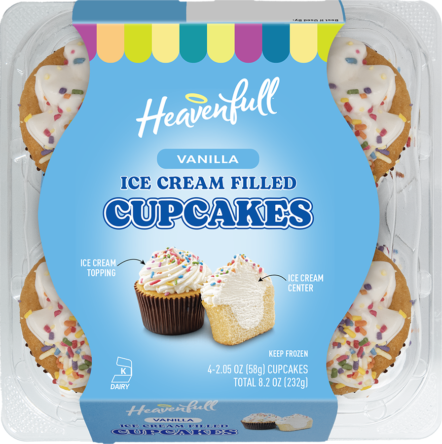 Vanilla Ice Cream Filled Cupcakes