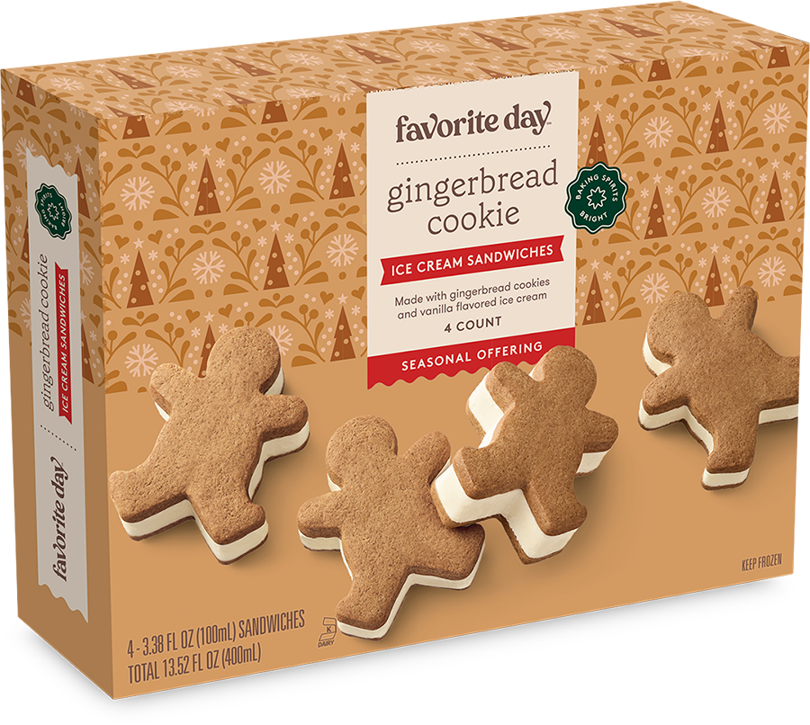 Gingerbread Cookie Ice Cream Sandwiches
