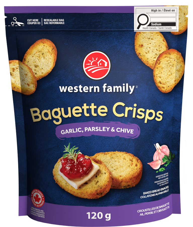 Baguette Crisps - Garlic, Parsley & Chive