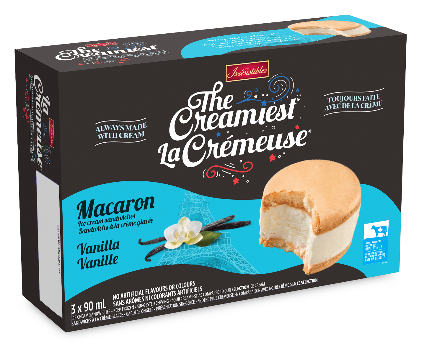 The Creamiest Macaron Vanilla Ice Cream Sandwiches (3 ct)