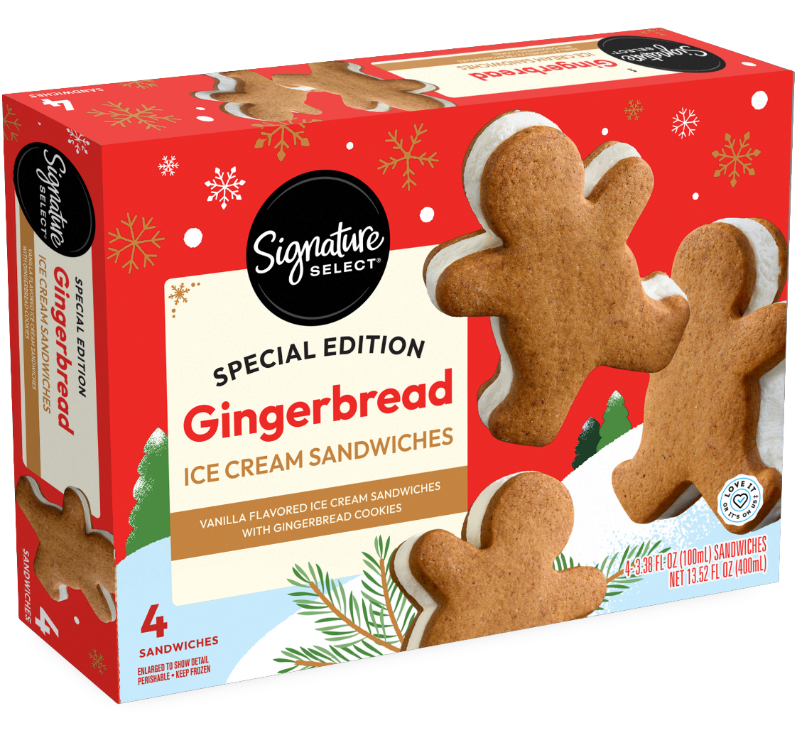 Gingerbread Ice Cream Sandwiches (4 ct)