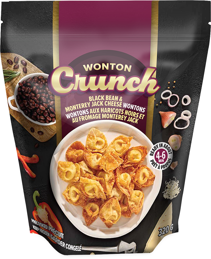 Black Bean & Monterey Jack Cheese Wontons Box