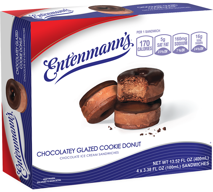 Chocolatey Glazed Cookie Donut - Chocolate ICS