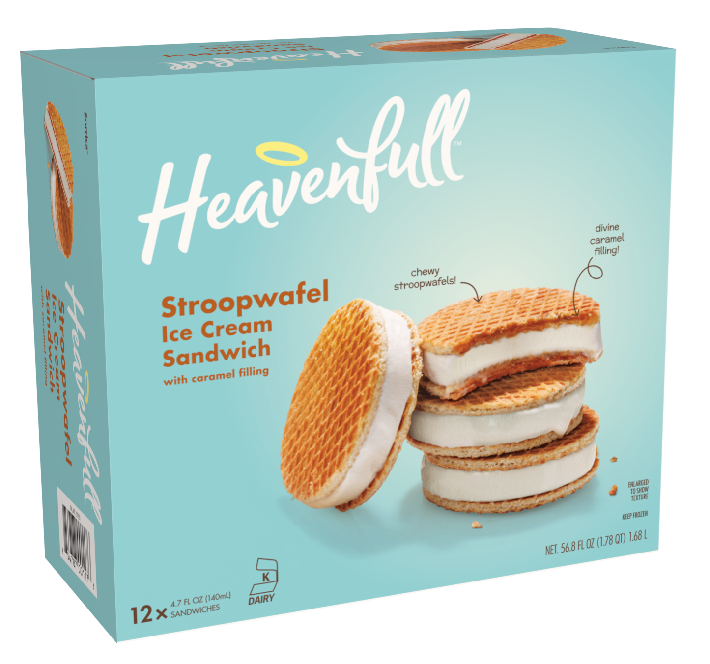 Stroopwafel Ice Cream Sandwich with Caramel