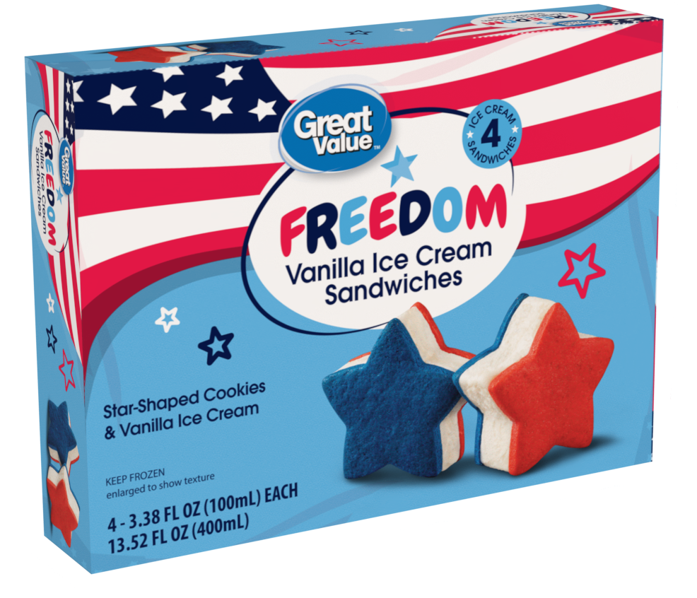 Freedom Vanilla Ice Cream Sandwiches (4 ct)