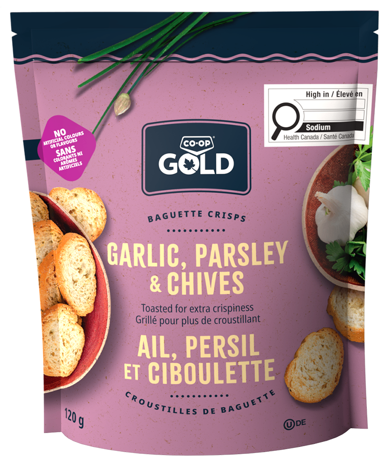 Baguette Crisps - Garlic, Parsley & Chives