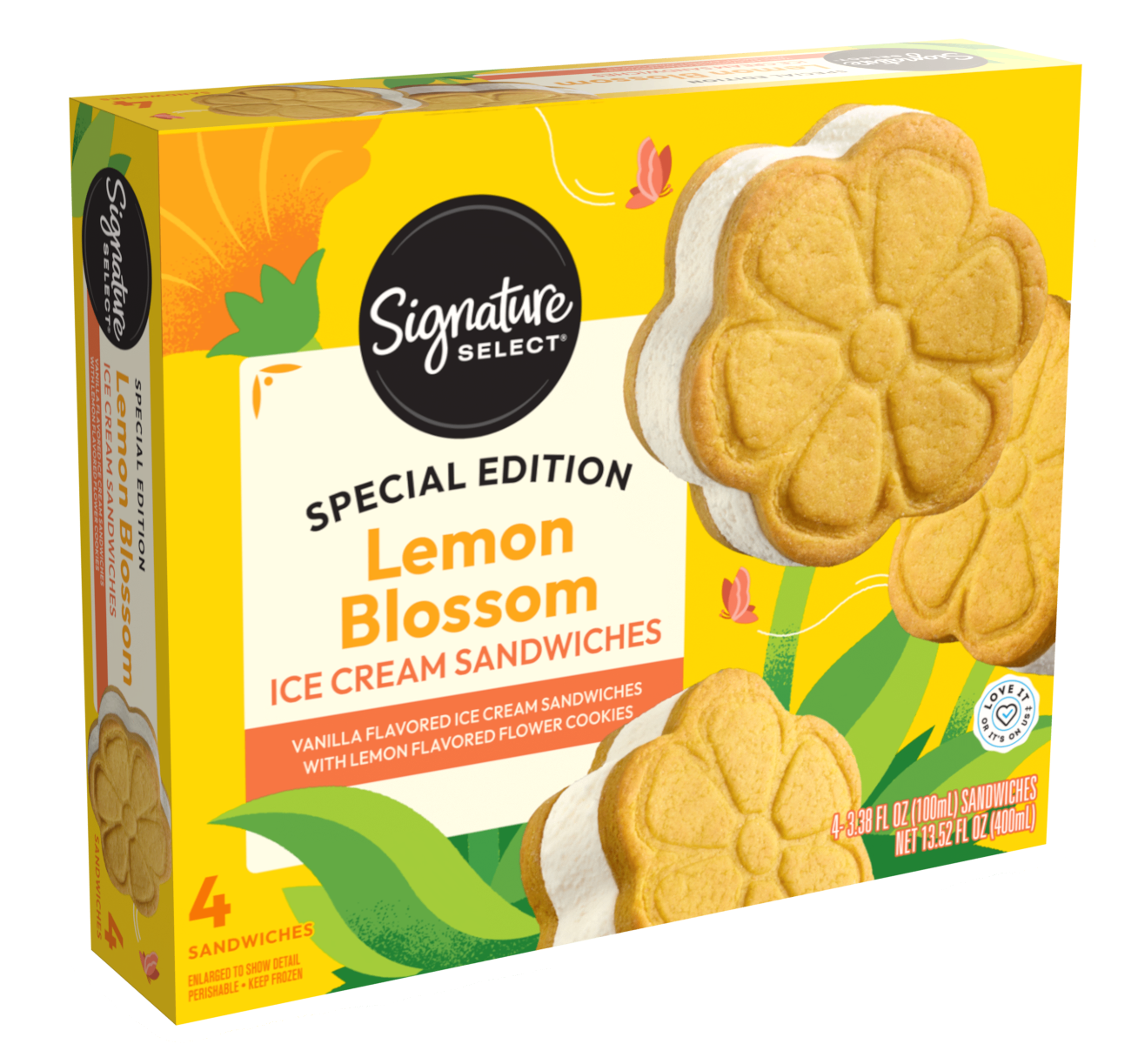 Lemon Blossom Ice Cream Sandwiches (4 ct)