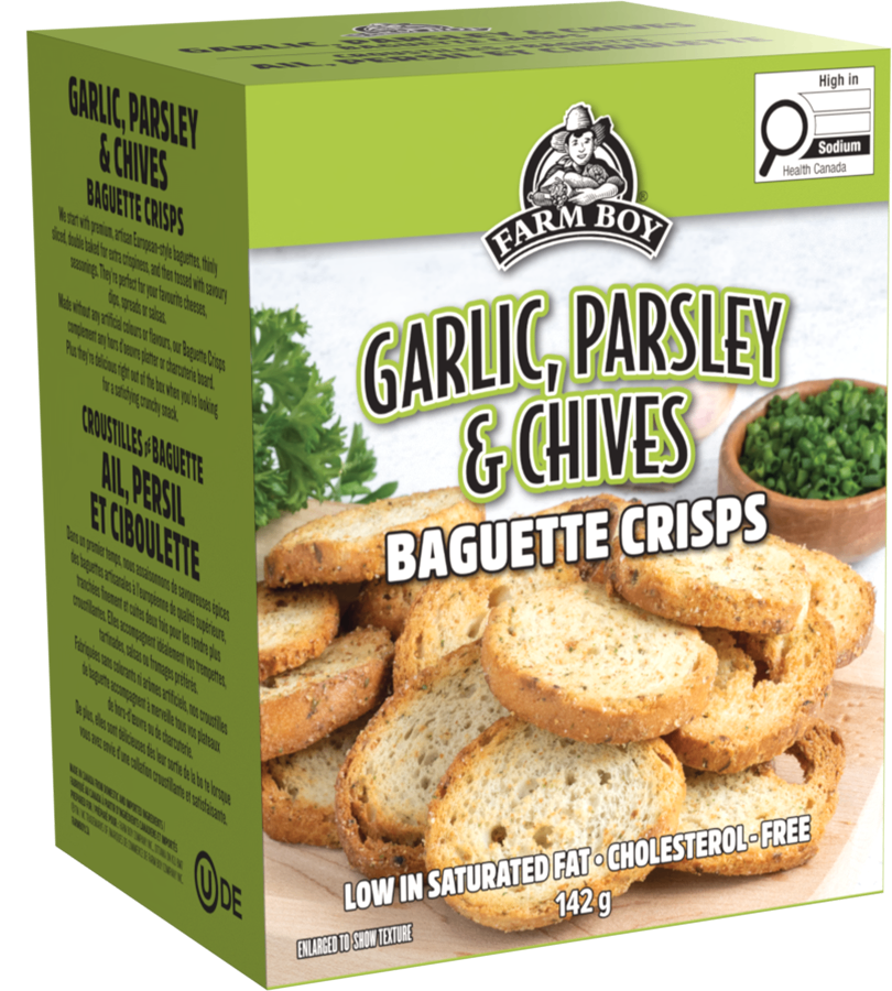 Baguette Crisps - Garlic, Parsley & Chives