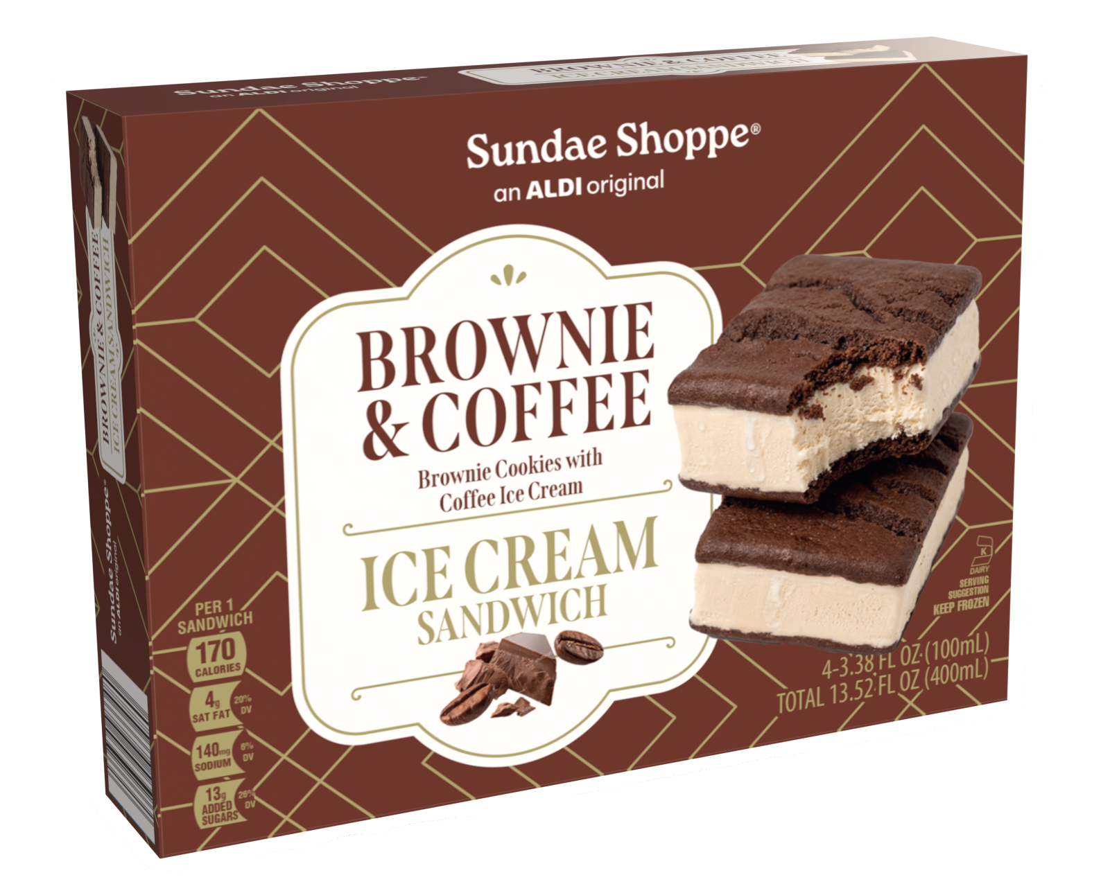 Brownie & Coffee Ice Cream Sandwich